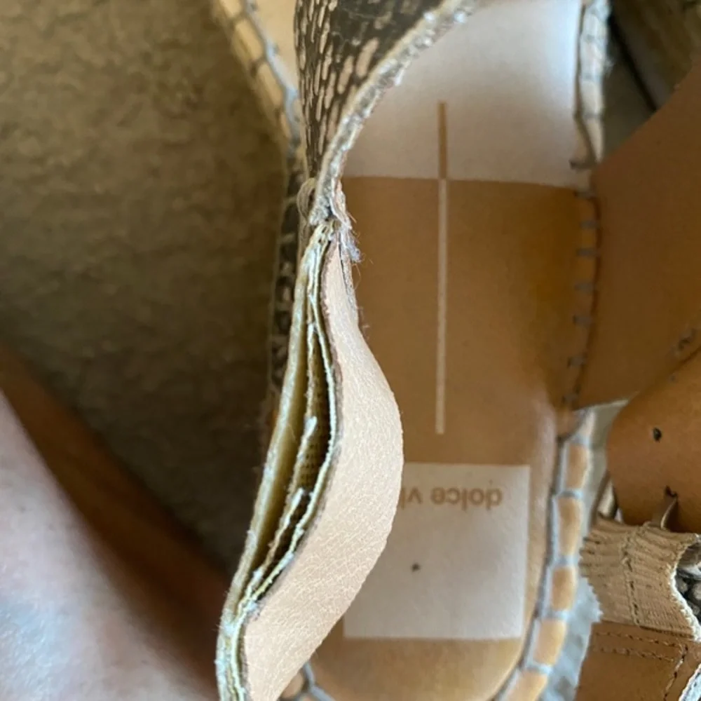 Dolce Vita Mauri Snakeskin espadrille sandals